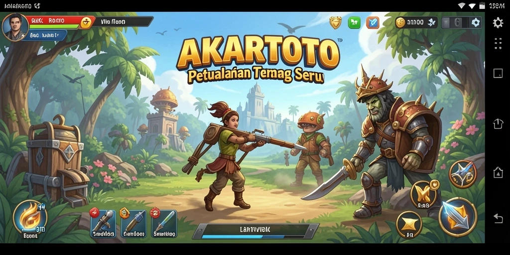 Screenshot gameplay AKARTOTO menampilkan eksplorasi menakjubkan dalam petualangan.