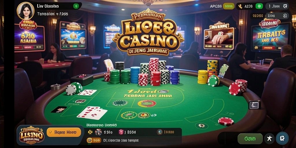 Tampilan permainan Live Casino yang intens dan menarik di API288.