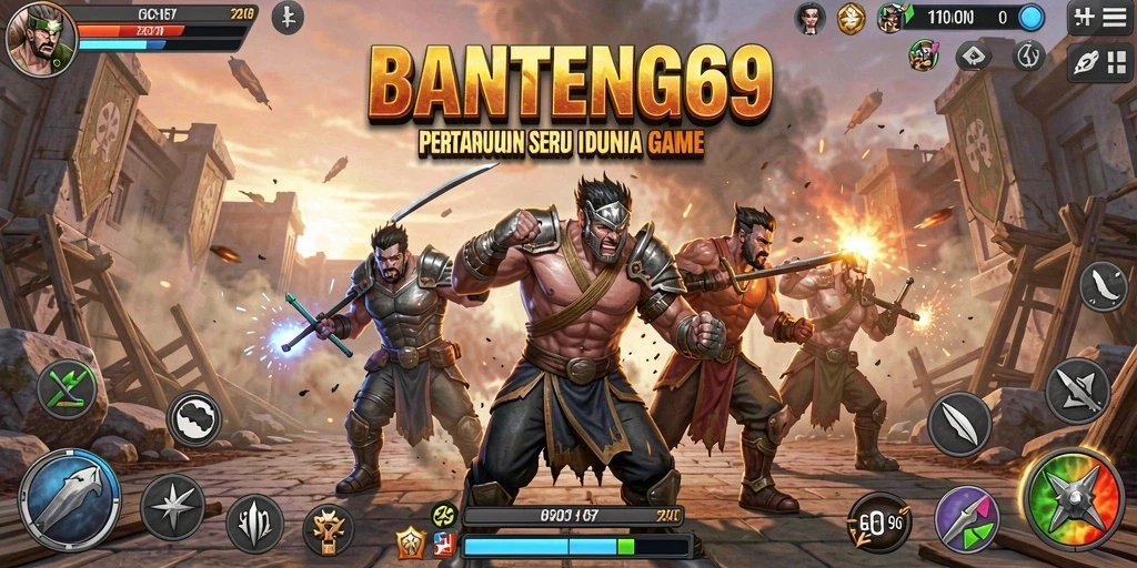 Tampilan mendebarkan dari gameplay BANTENG69 dalam pertarungan Fighting.
