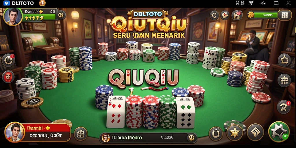 Screenshot gameplay DBLTOTO menampilkan keseruan permainan QiuQiu.