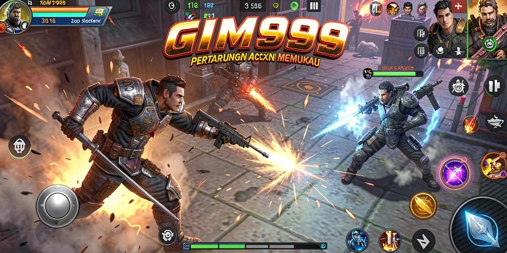 Tampilan aksi seru dalam GIM999 dengan grafis yang menawan.