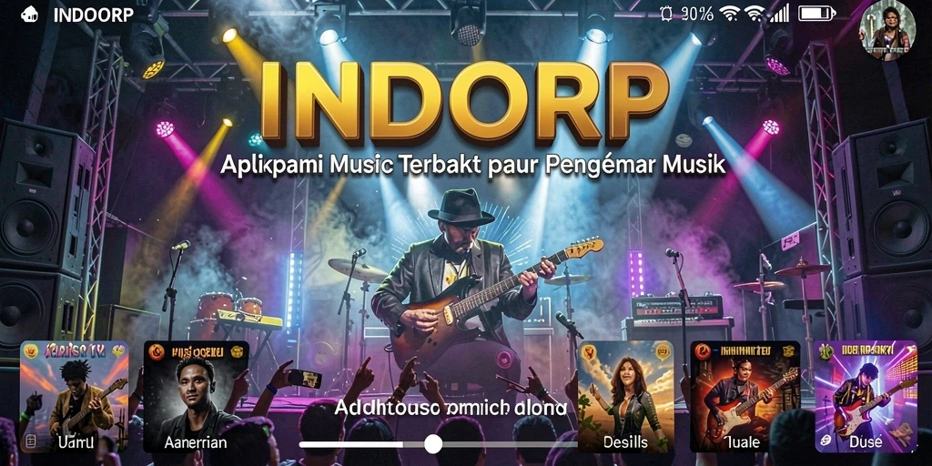 Tampilan indah dari gameplay INDORP yang memukau pengguna musik.