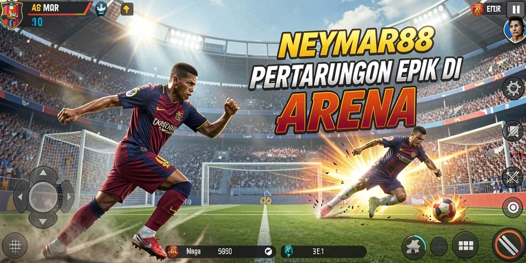 Tampilan gameplay seru dalam pertarungan NEYMAR88.