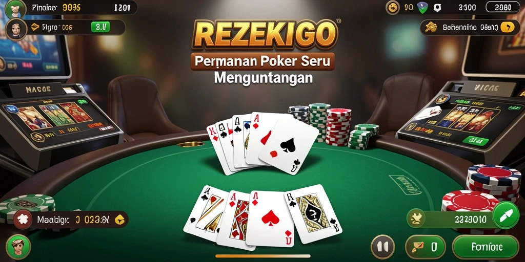 Gambaran gameplay seru dalam REZEKIGO, aplikasi Poker yang menarik.