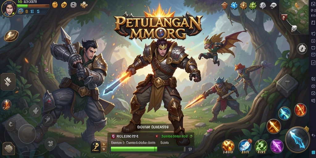 Screenshot ROLEX878 menampilkan aksi pertarungan seru dalam dunia MMORPG.