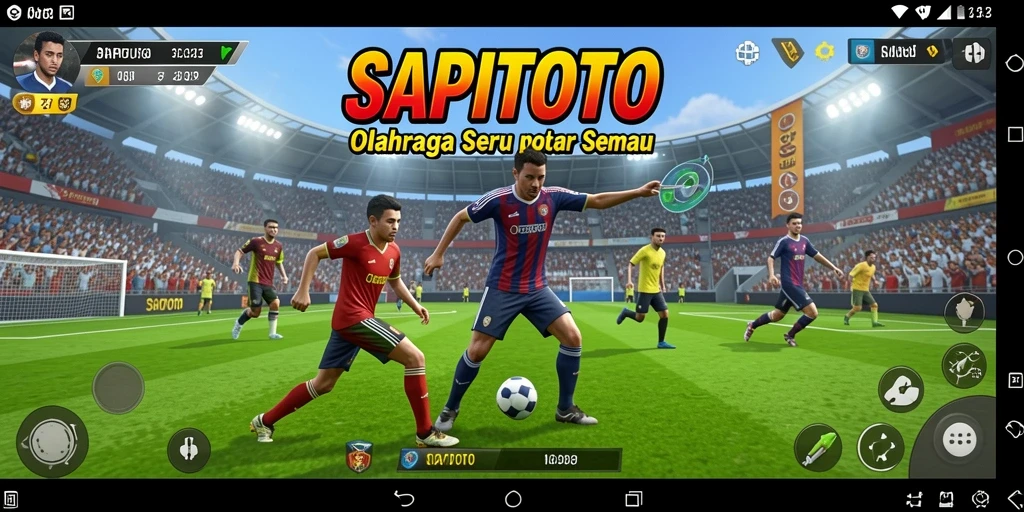 Tampilan gameplay seru dari SAPITOTO dengan banyak aksi olahraga.
