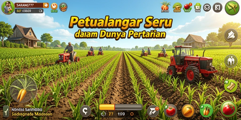 Tampilan screenshot SARANG777 yang menunjukkan keseruan gameplay bertani.