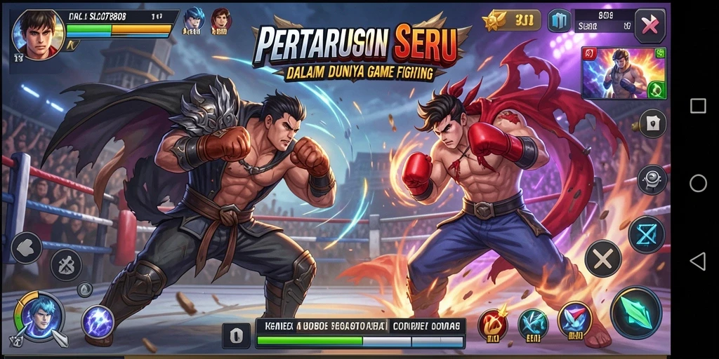Screenshot utama SLOT8808 menampilkan aksi pertarungan yang mendebarkan.