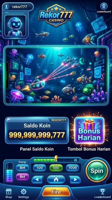Tampilan beranda aplikasi rekor777 yang intuitif.